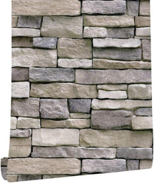 Selbstklebende Ziegel Tapete Vintage Stein Wandaufkleber 45X300cm