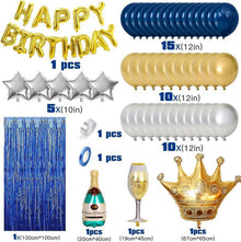 Geburtstagsdeko Blau Gold Silber Happy Birthday Männer