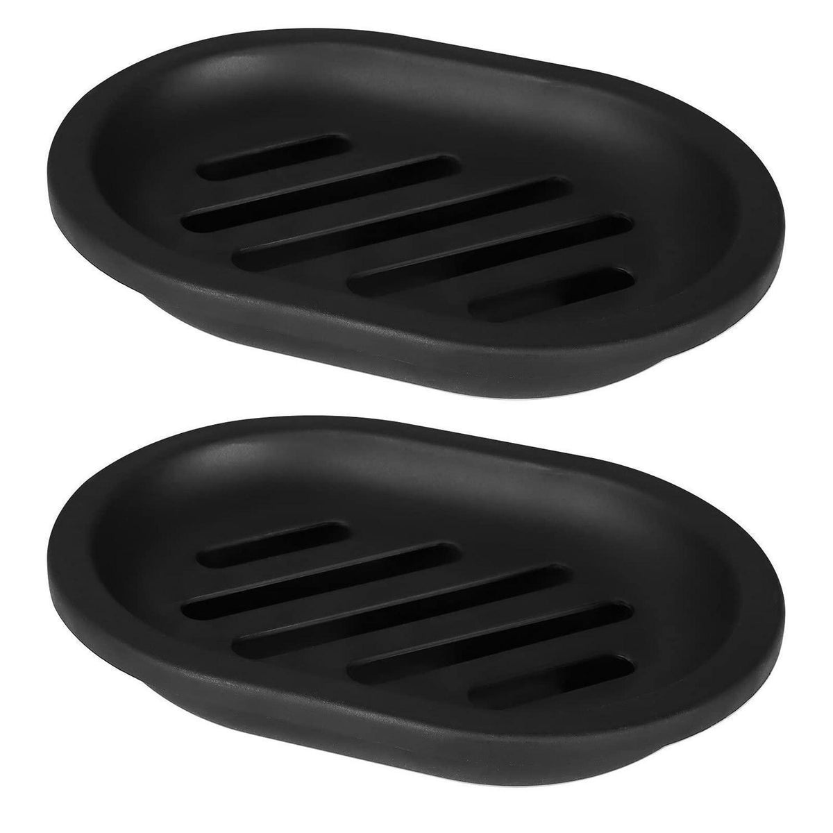 Seifenschale 2er-Pack Schwarz – Trocken & Hygienisch