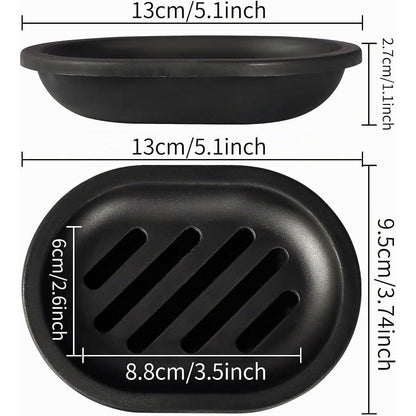 Seifenschale 2er-Pack Schwarz – Trocken & Hygienisch