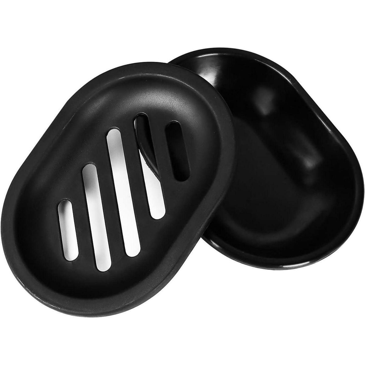 Seifenschale 2er-Pack Schwarz – Trocken & Hygienisch