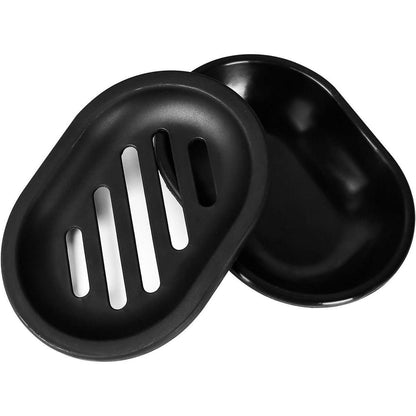 Seifenschale 2er-Pack Schwarz – Trocken & Hygienisch
