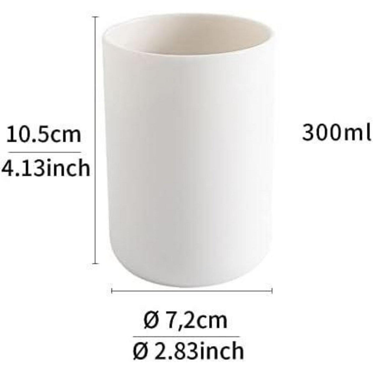 2x Zahnbürstenhalter Weiß - Badezimmer Organizer