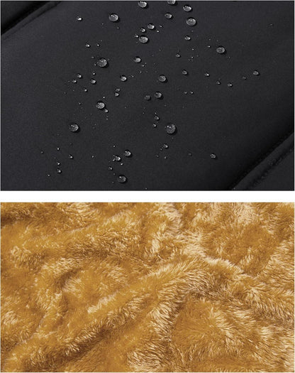 Herren Winterweste Fleeceweste Outdoor gefüttert warm Ärmellos Schwarz
