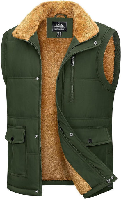 Weste Herren Gefüttert Warme Outdoor Fleeceweste Ärmellos Thermo