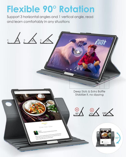 TiMOVO Galaxy Tab A8 Hülle 10,5 Zoll PU Leder 90° Drehbar