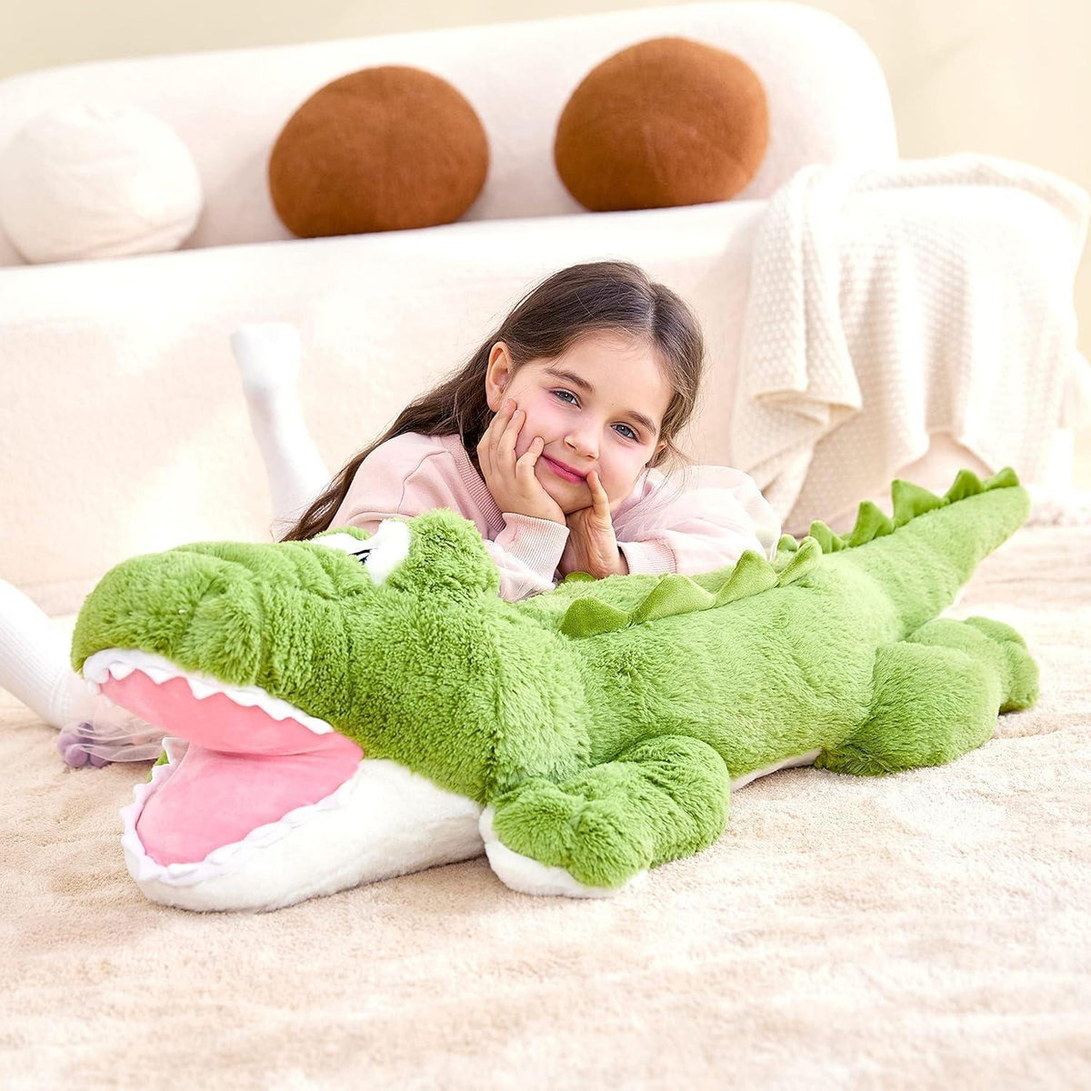 Riesiges Krokodil Kuscheltier 78cm - Plüschtier Geschenk für Kinder