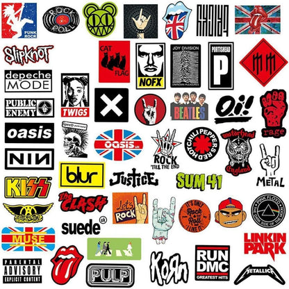 100 Punk Rock Aufkleber Set – Wasserdicht & Wiederverwendbar