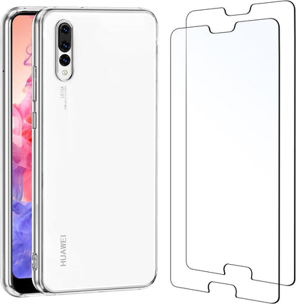 Schutzhülle Huawei P20 Pro Ultra Transparent Silikon TPU + 2