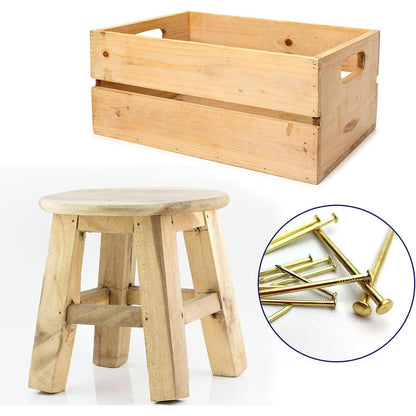 300 Stk. Wandnägel Rundkopf Holzbearbeitung Bilder Aufhängen Set