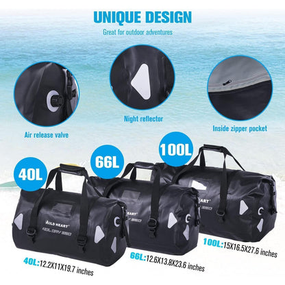 Wasserdichte Reisetasche 66L – Kajak, Camping, Motorrad
