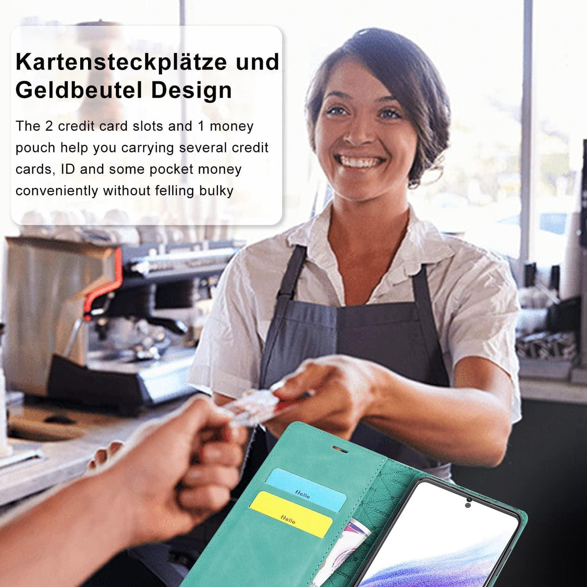 2023 Upgraded A53 Handyhülle Samsung Galaxy A53 5G Hülle Grün