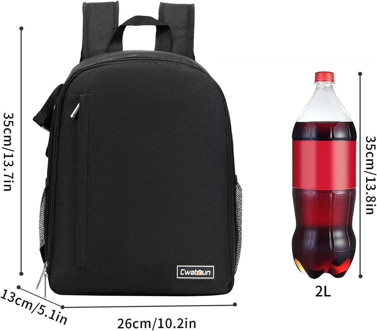 Kamerarucksack Fotorucksack wasserfest für Sony Canon Nikon Schwarz