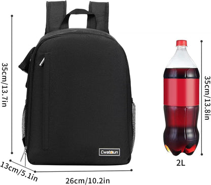 Kamerarucksack Fotorucksack wasserfest für Sony Canon Nikon Schwarz