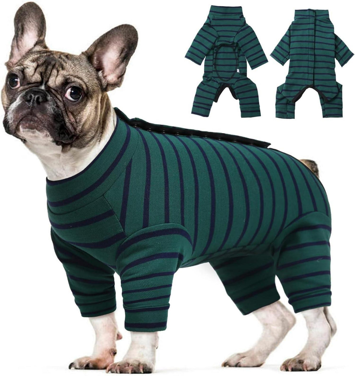 Hundebody Bauchschutz Kegel-Alternative Langarm Grün L