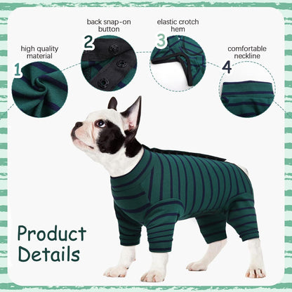 Hundebody Bauchschutz Kegel-Alternative Langarm Grün L