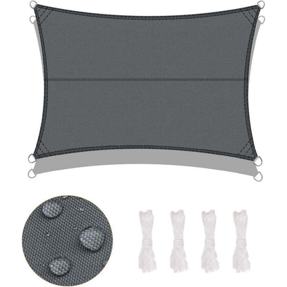 Wasserdichtes Sonnensegel Anthrazit 2.5x3m UV-Schutz Rechteckig
