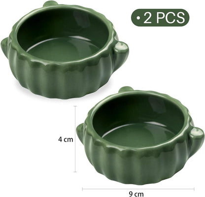 Keramik Hamster Napf 2er Set Meerschweinchen Vogel Futternapf 9cm Anti-Biss