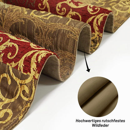 Goldroter Tischläufer mit Quasten (33x274cm)