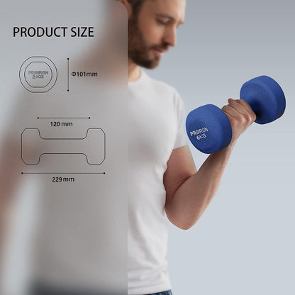 PROIRON Neopren Kurzhantelset 2er-Set 2 X 6KG - Damen