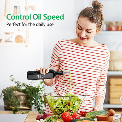 Öl- & Essig Spender Set Glas 500ml mit Edelstahl Ausgießer
