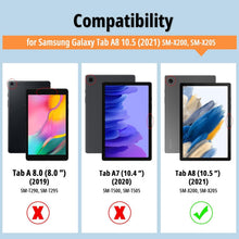 Schutzhülle für Samsung Galaxy Tab A8 10.5 PU Leder Schwarz