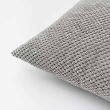 Kordsamt Kissenbezüge 2er Set 40x40 cm Hellgrau Silber-grau