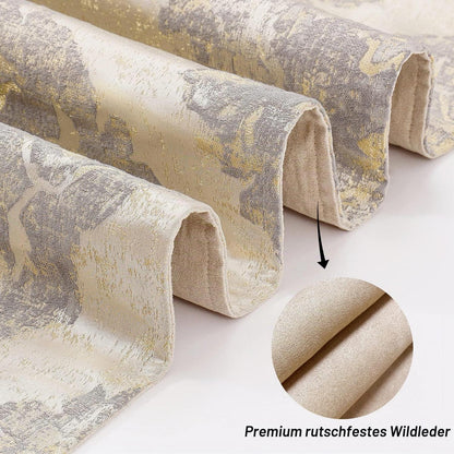 Tischläufer mit Quasten, Beige, 33x180cm – Jacquard Tischdeko