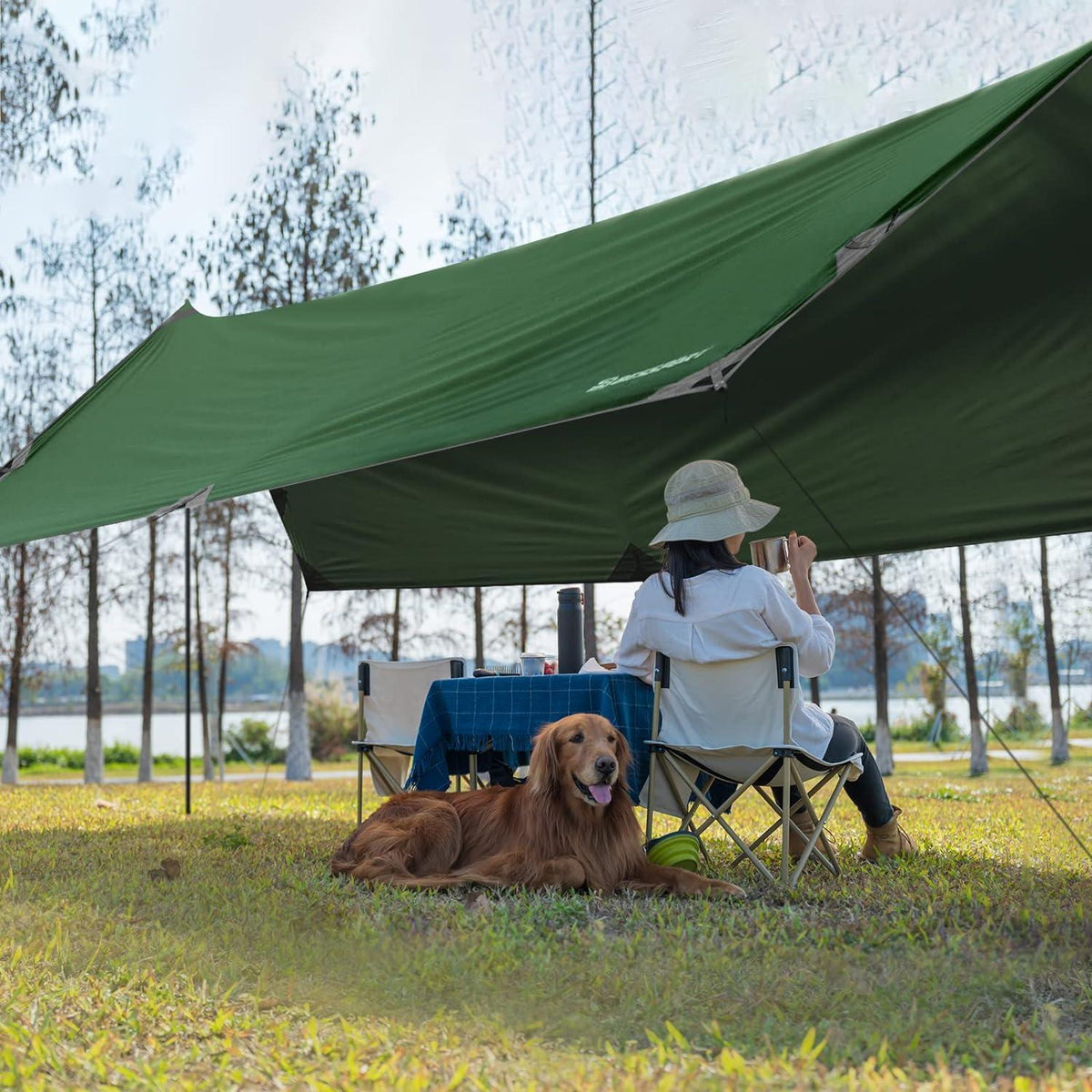 Bessport Tarp Zeltplane 3x4.6m Wasserdicht & UV-Schutzplane