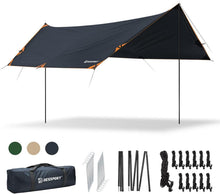 Bessport Tarp Zeltplane Wasserdicht 3x4.6m mit Stützstange