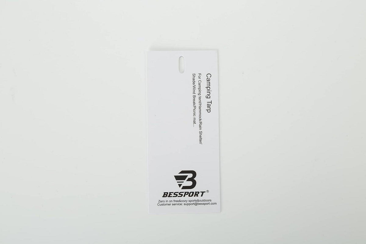Bessport Tarp Zeltplane Wasserdicht 3x4.6m Stützstange Erdnägeln Nylonschnur UV-Schutzplane