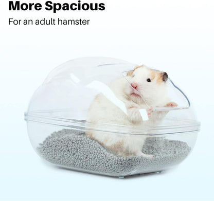 Transparentes Hamster Sandbad Badezimmer Sandkasten mit Schaufel - Chinchilla