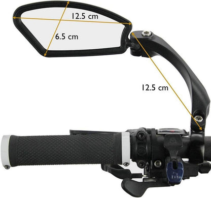 Fahrradspiegel Rückspiegel Edelstahl HD Spiegel Generation 2.0 – Paar (2 Stück