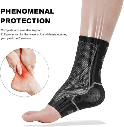 ACWOO Neuropathie Socken Kompressionsbandage Sport Fußball (XL) 2er Pack