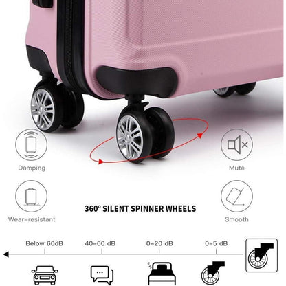 XL Reisekoffer Trolley Pink 75cm Hartschale mit TSA Schloss