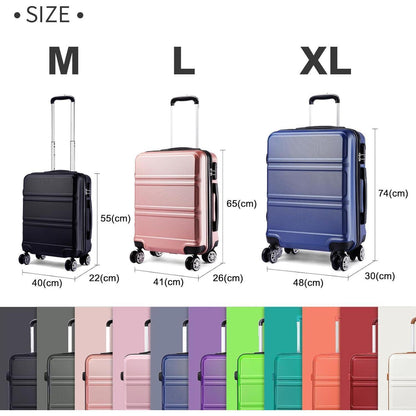 XL Reisekoffer Trolley Pink 75cm Hartschale mit TSA Schloss