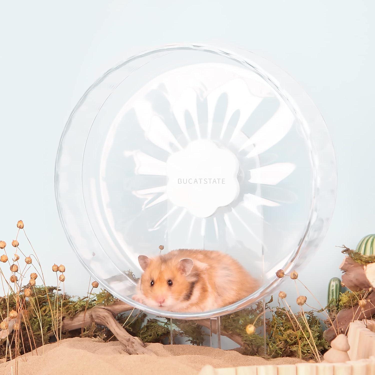 Transparentes Hamsterrad 26cm Laufrad Hamster Spielzeug Leise rutschfeste