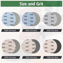 Schleifpapier Klett 125mm 24tlg. Körnung 1000-5000 Nass/Trocken
