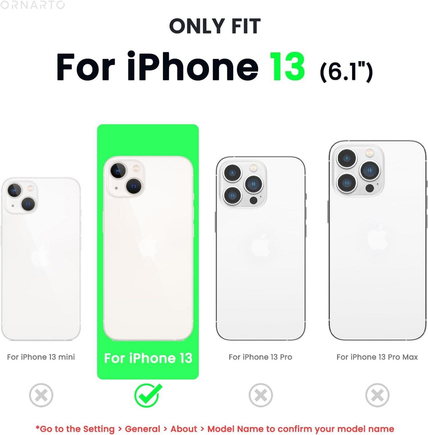 ORNARTO iPhone 13 6,1 Silikon Case Flüssig Silikon