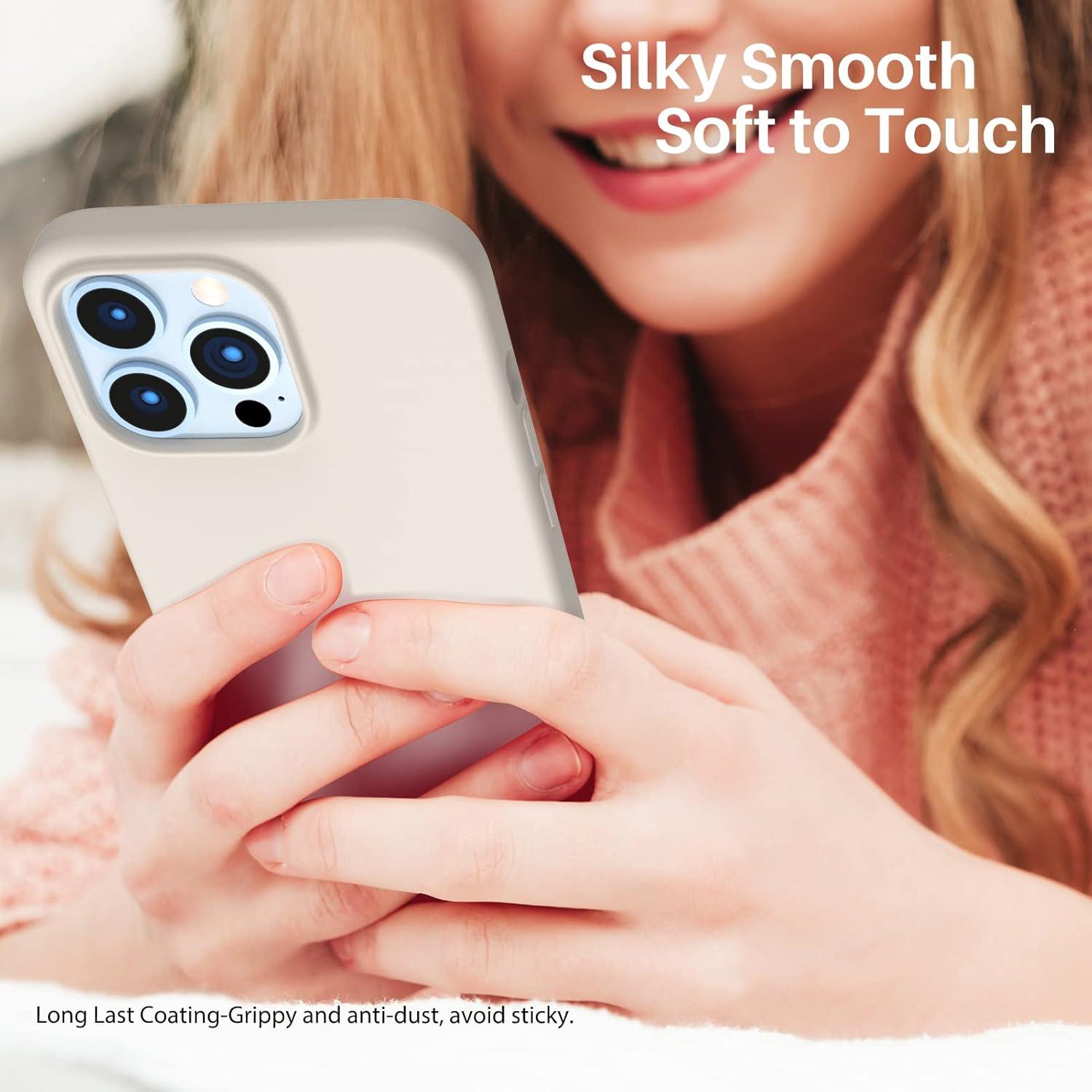 iPhone 13 Pro 6,1 Silikon Case Hülle - Voller Schutz Flüssig Grau