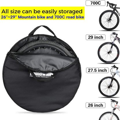 Fahrrad Laufradtasche 26 29 Zoll 700C Nylon Schwarz