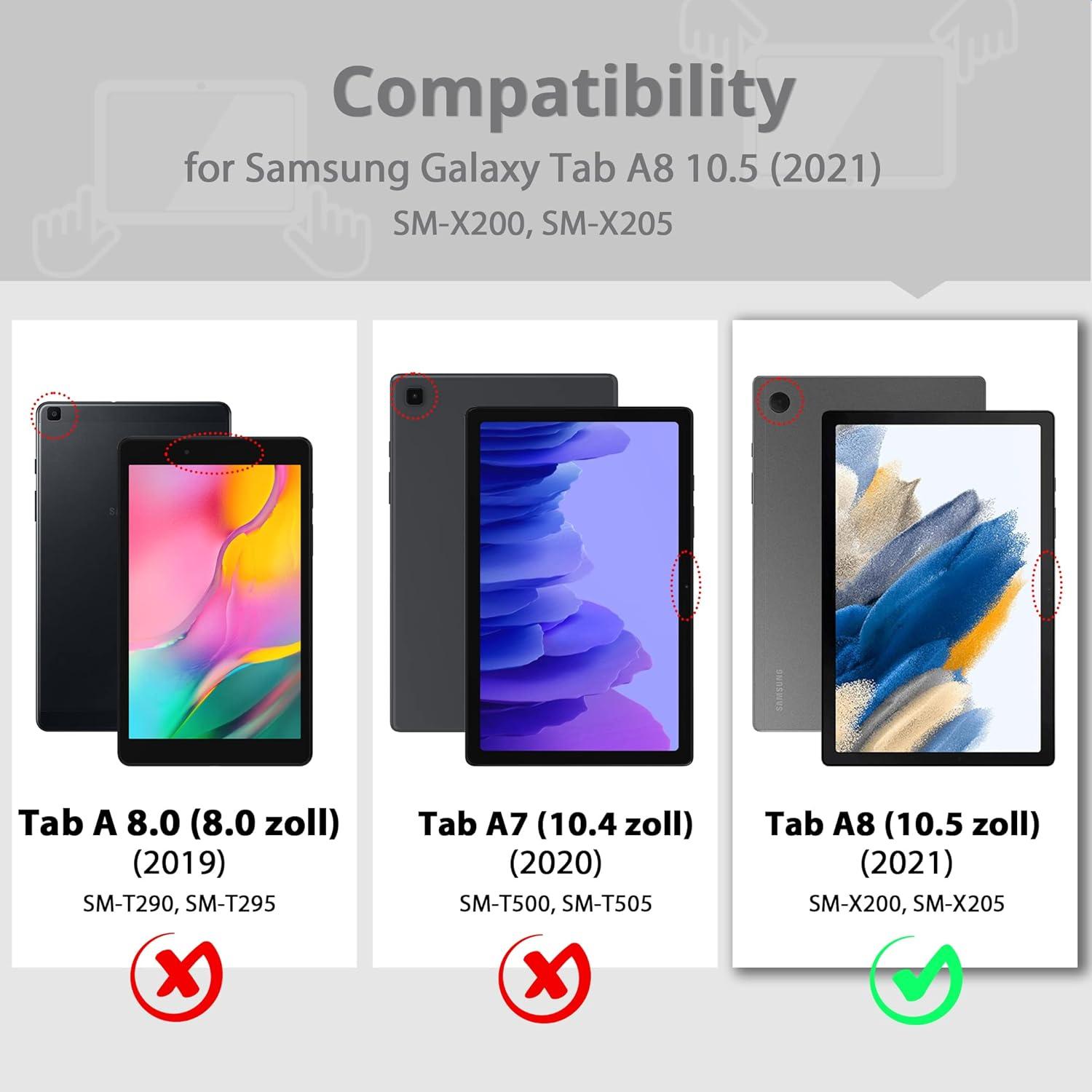 Schutzhülle für Samsung Galaxy Tab A8 2022/2021 10.5 Zoll