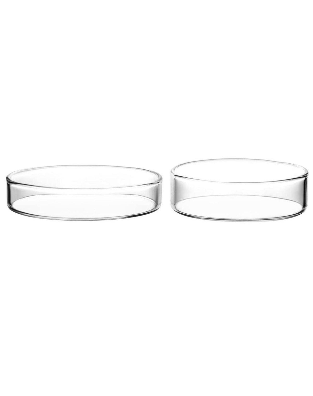 5er Pack Glas Petrischalen mit Deckel Hochborosilikatglas 60x18mm