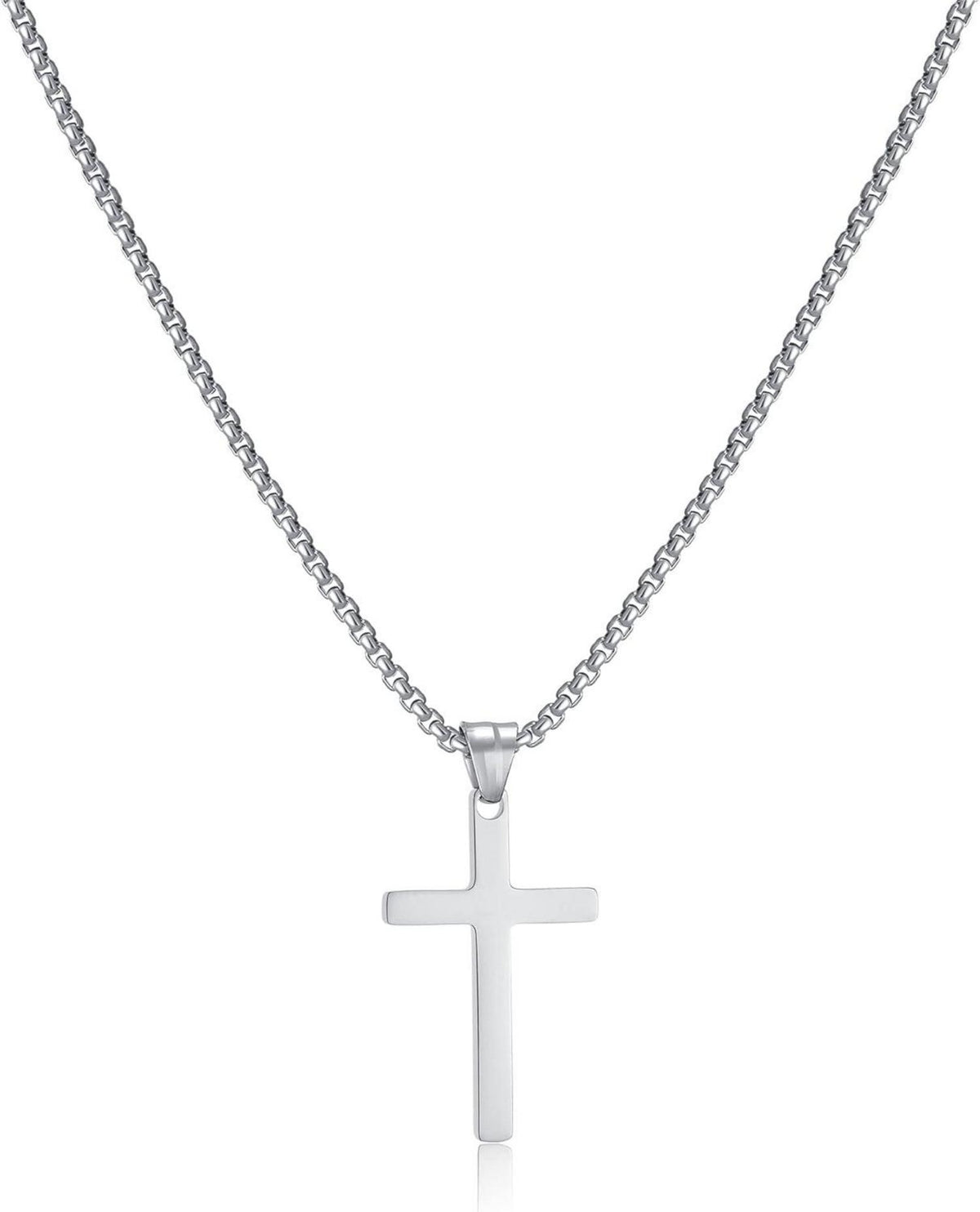 Kreuzkette Herren Edelstahl Anhänger Christentum Schmuck 18/20/22/24