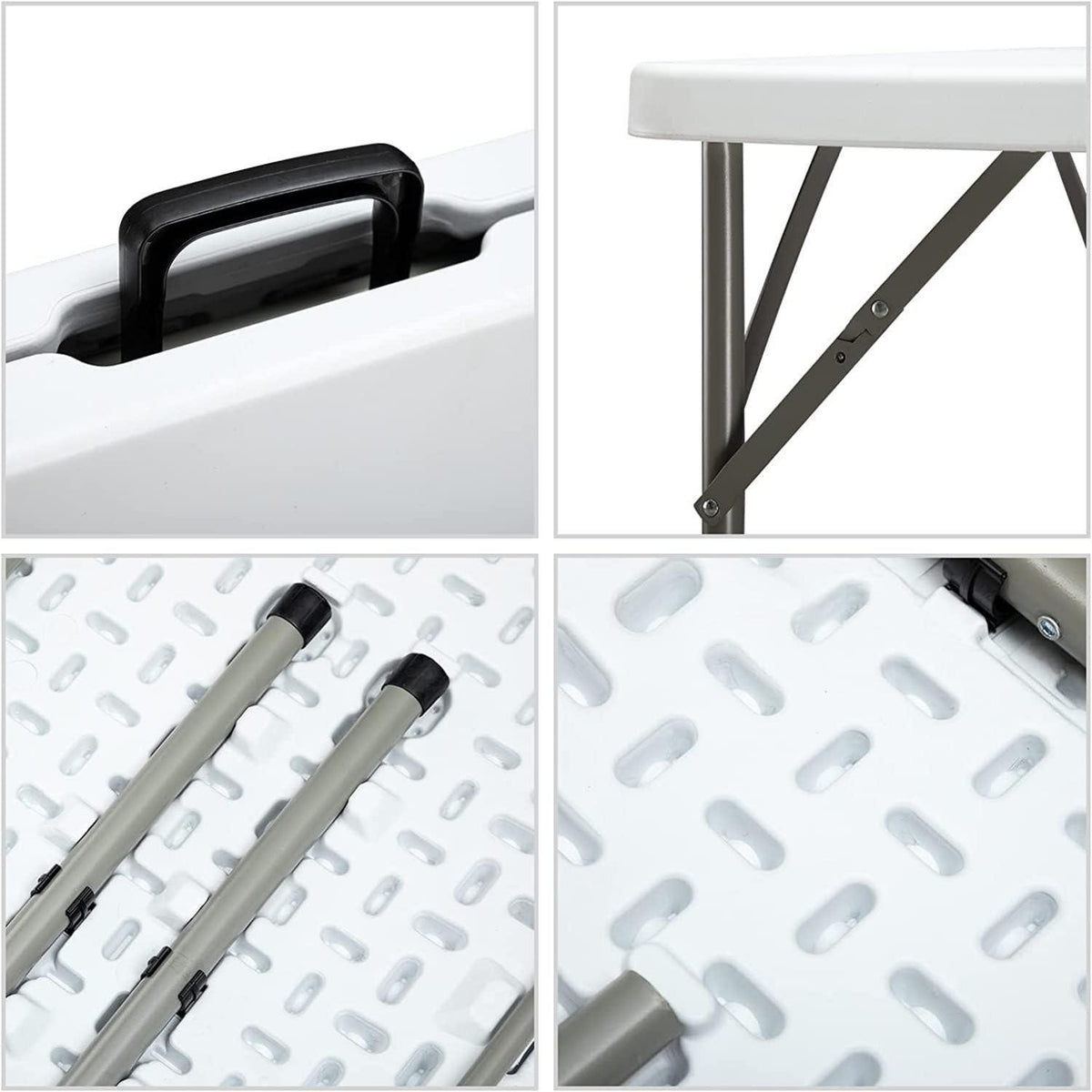 Klapptisch Campingtisch 87cm Quadratisch Klappbar Tragbar Gartentisch