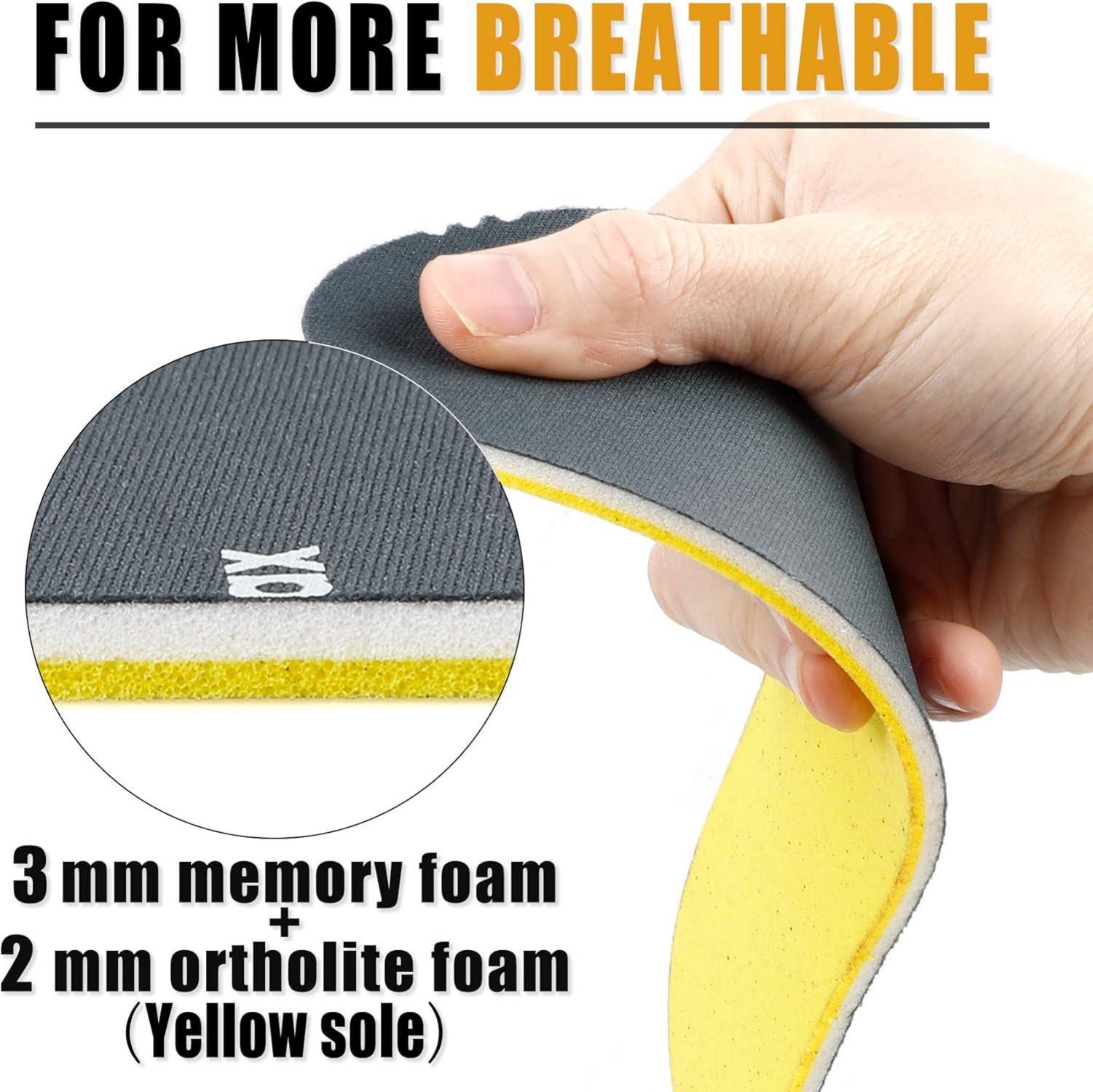 Memory Schaum Einlegesohlen Herren Damen 5mm Grau Gr.36-47EU Komfort Ersatzsoles