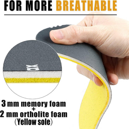 Memory Schaum Einlegesohlen Herren Damen 5mm Grau Gr.36-47EU Komfort Ersatzsoles