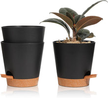3er-Set Selbstbewässernde Blumentöpfe 14cm für Innen- und Balkongärten