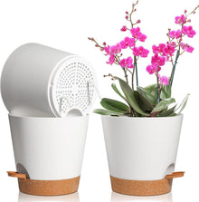 Kunststoff Blumentopf 20cm mit Bewässerungssystem 3er-Set
