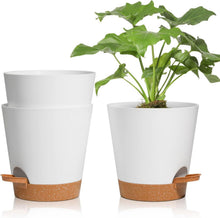 Selbstbewässernder Kunststoff Blumentopf 16,5cm weiß 3er-Set
